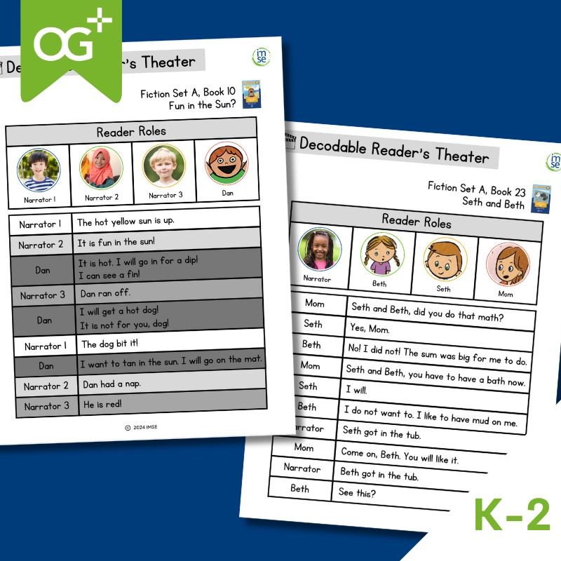 OG+ Decodable Readers Theater Set A