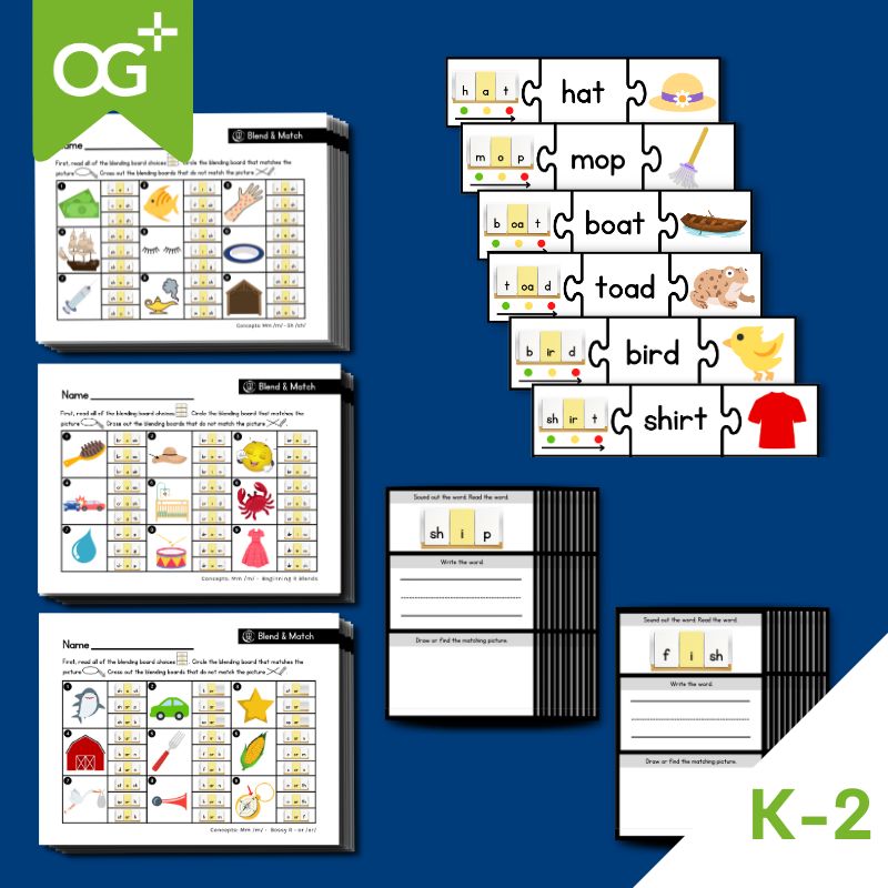 OG+ Encoding and Decoding Printable Activity Set - K-2