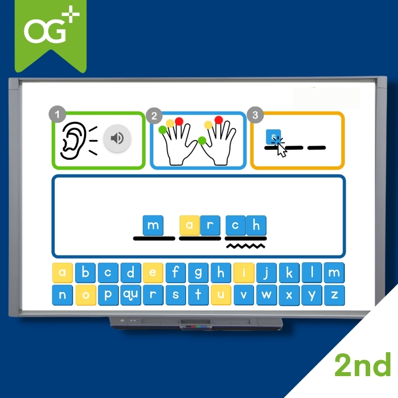 OG+ Drag and Drop Dictation Slide Set - Second Grade