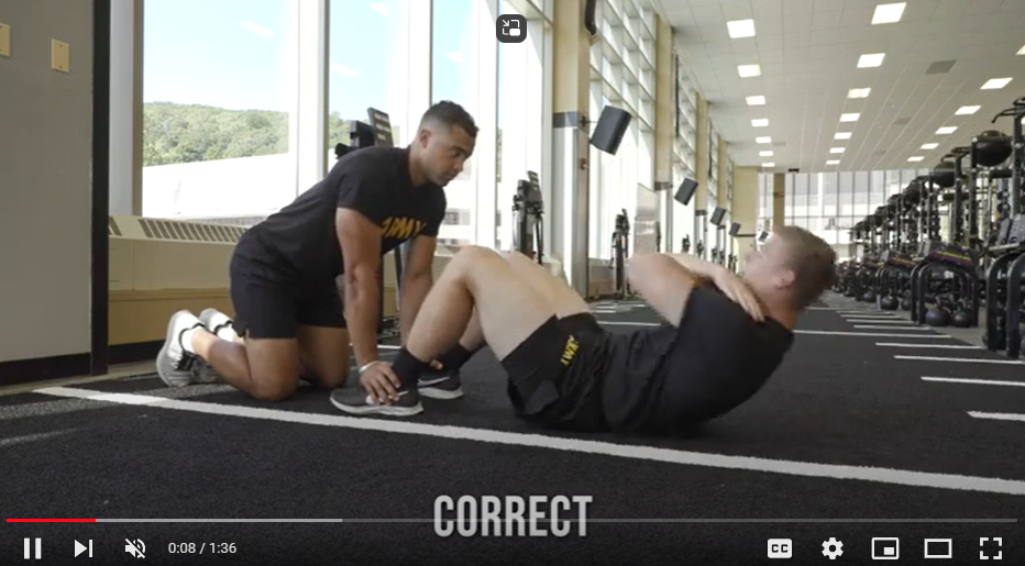 Modified sit-up